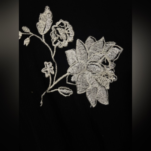 Black Floral Embroidered Skater Dress 🖤 - Picture 6 of 11